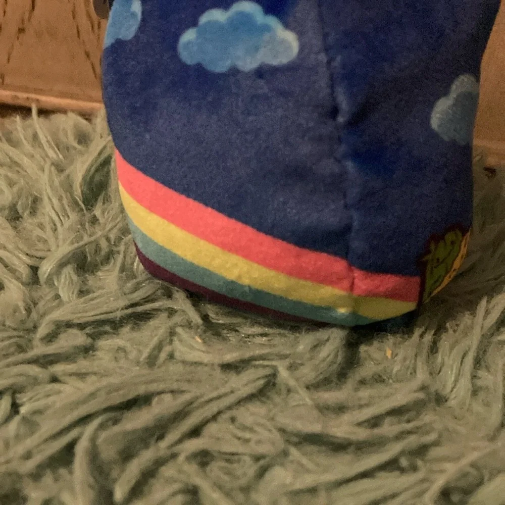 Cats vs pickles Blue Cat Plush with Rainbow Design - Picture 9 of 13